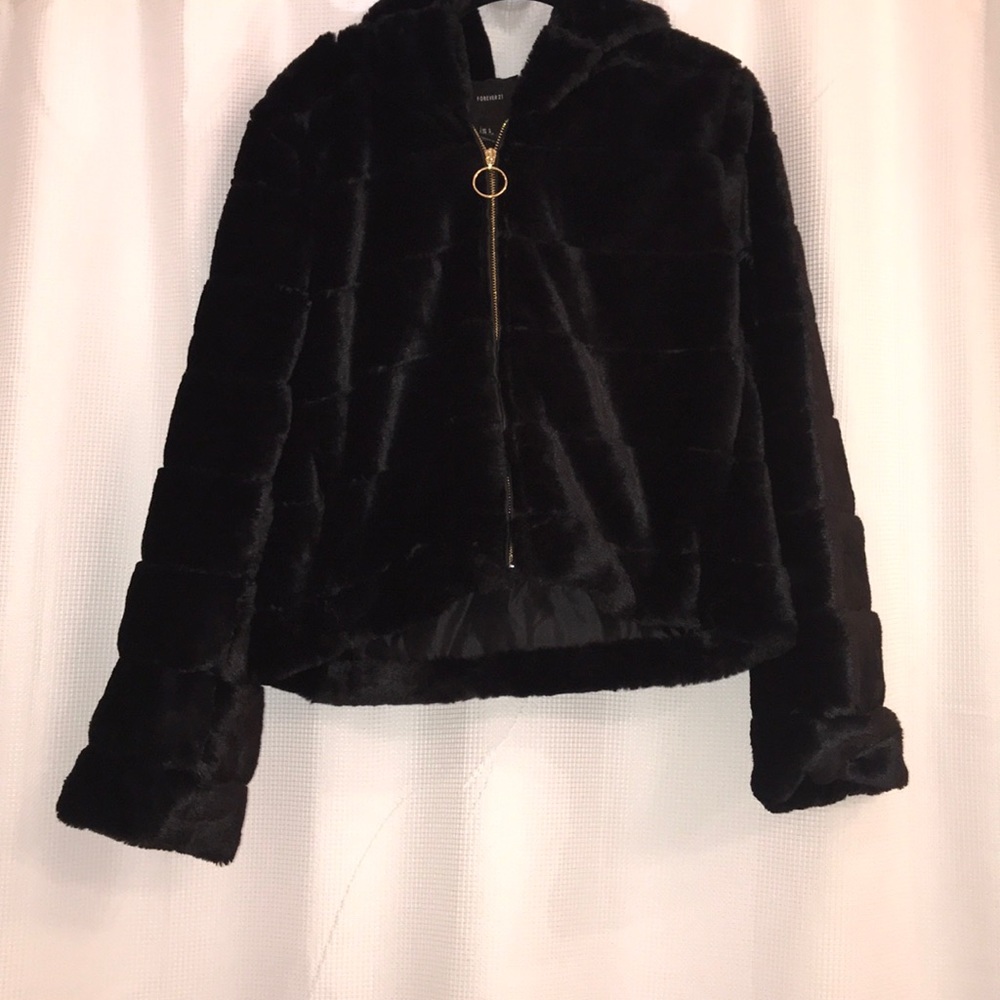 Fuzzy black jacket